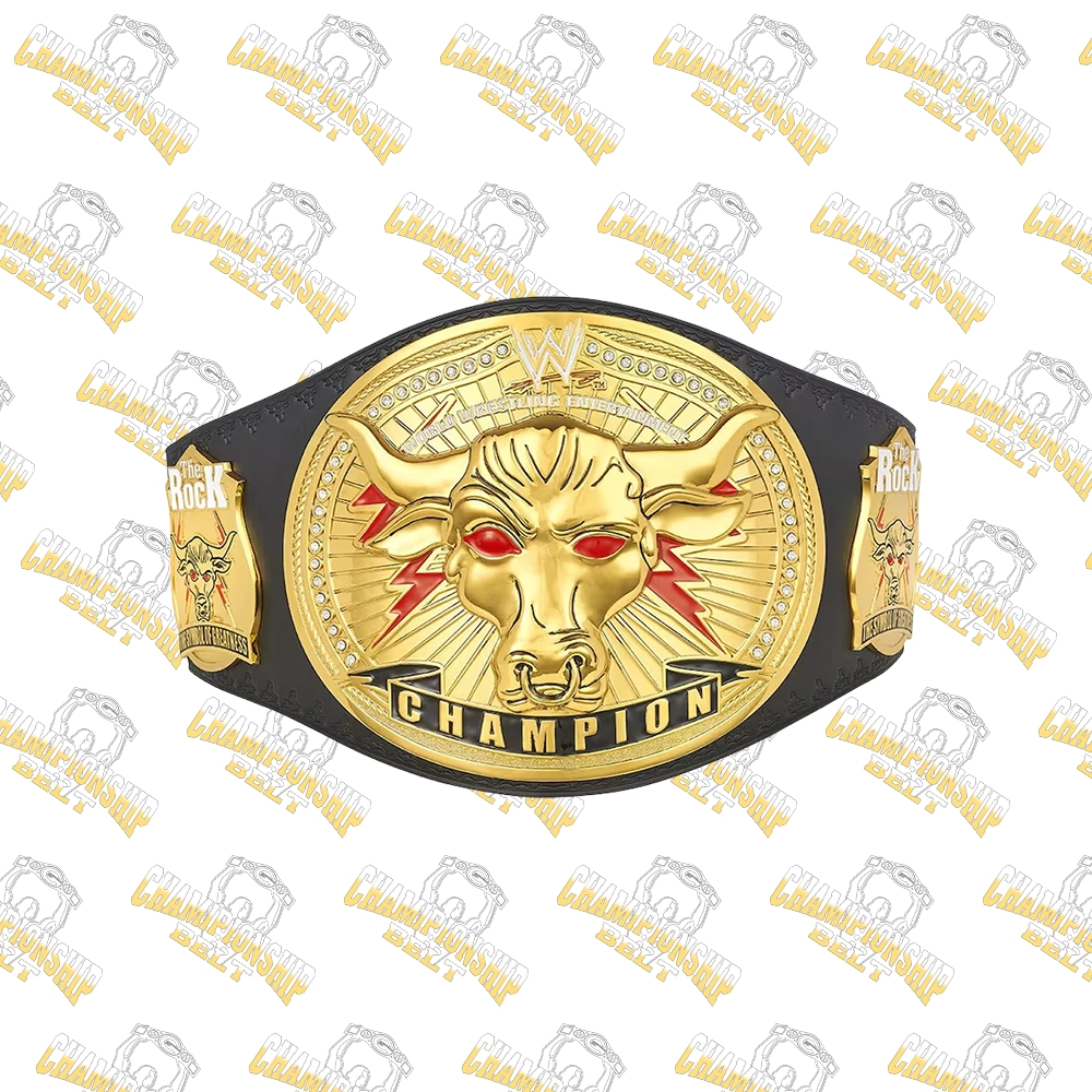 The Rock Brahma Bull Wrestling Championship Replica Zinc Belt