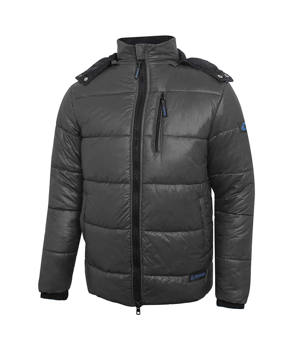 Salvador Men's Dark Gray Hooded Puffer Jacket