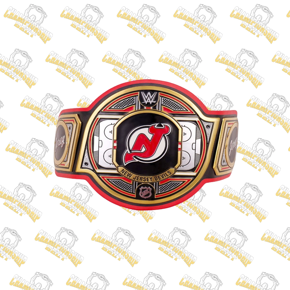 New Jersey Devils NHL Wrestling Championship Title Belt