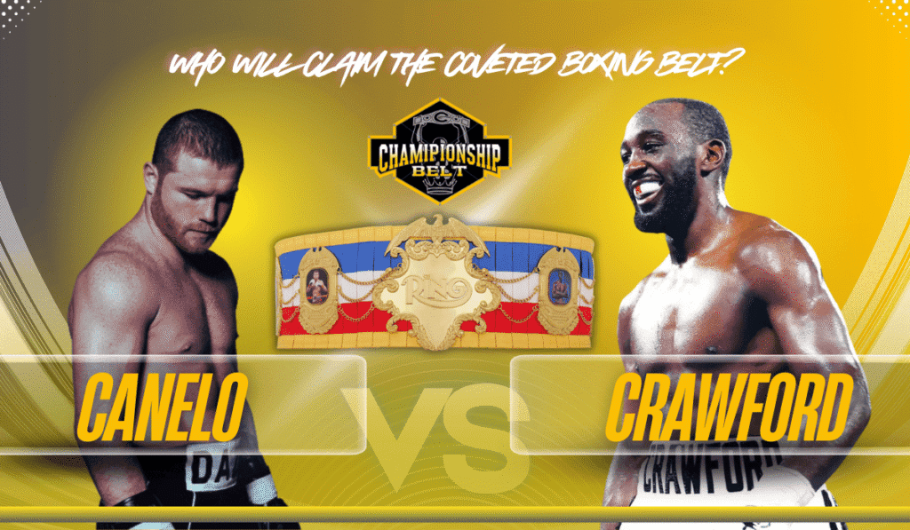 Boxing face-off between Terence Crawford and Canelo Alvarez Canelo vs Crawford