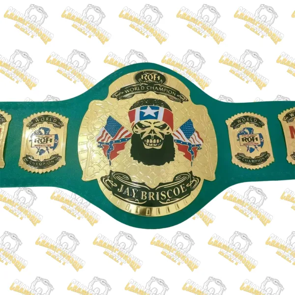 Jay Briscoe Man Up World ROH Championship Wrestling Title Belt
