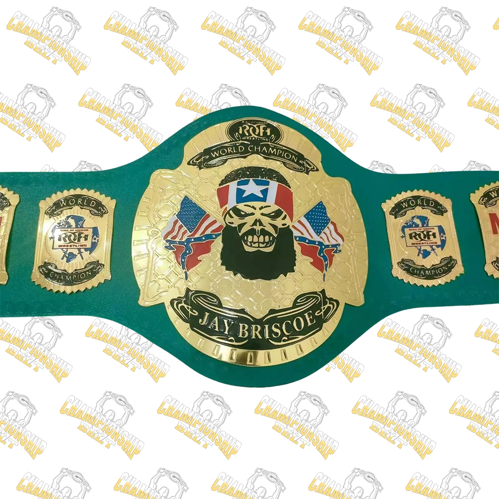 Jay Briscoe Man Up World ROH Championship Wrestling Title Belt