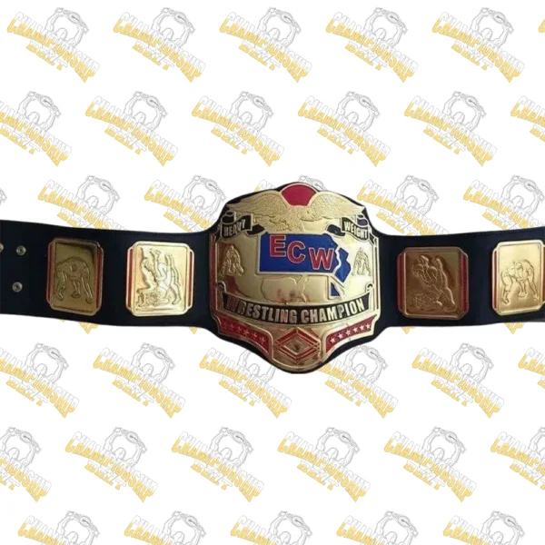 Custom ECW Champion Wrestling Leather Belt
