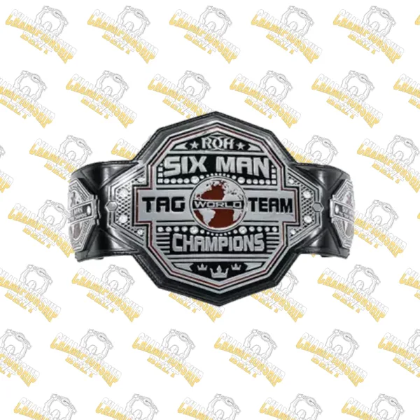 ROH Six Man World Tag Team Championship Wrestling Belt Ttile