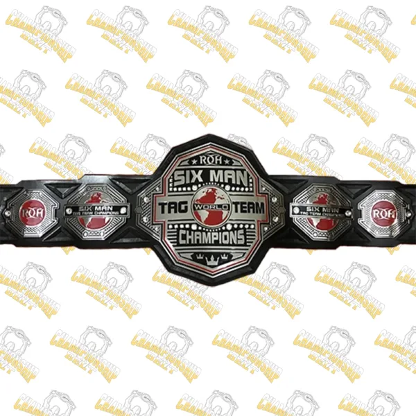 ROH Six Man World Tag Team Championship Wrestling Belt Ttile