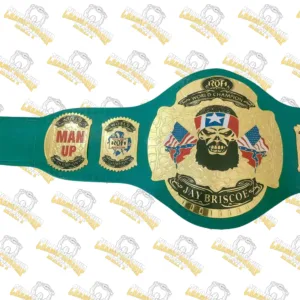 Jay Briscoe Man Up World ROH Championship Wrestling Title Belt
