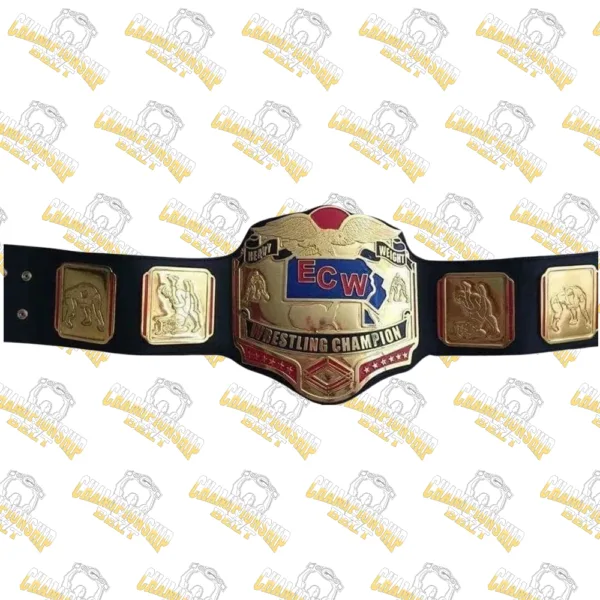 Custom ECW Champion Wrestling Leather Belt