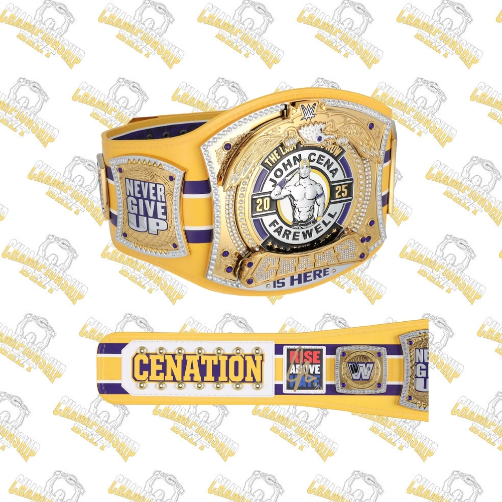 John Cena WWE Autographed Farewell Tour 2025 Bakersfield Replica Title Belt