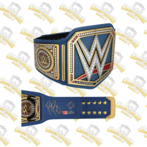Roman Reigns Roman Reigns Autographed Blue Universal Replica Title Belt