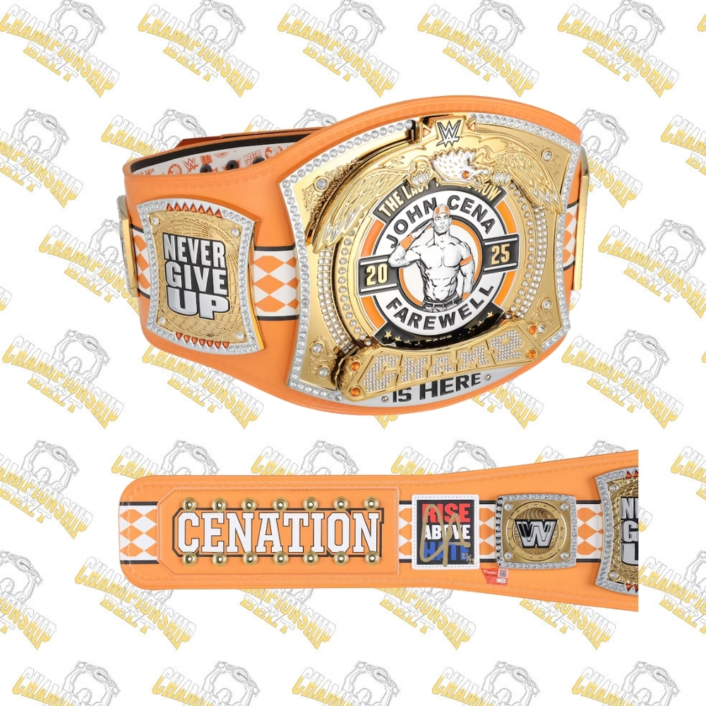John Cena WWE Autographed Farewell Tour 2025 Knoxville Replica Title Belt