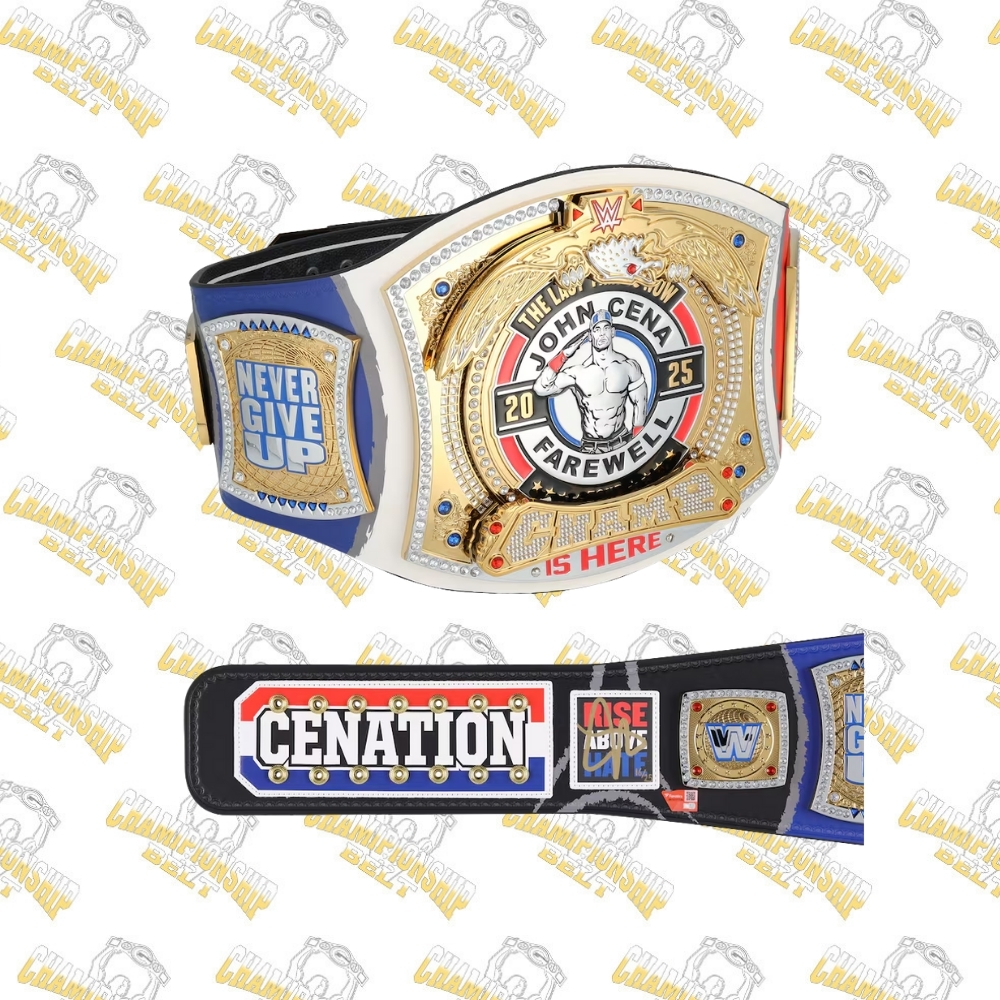 John Cena WWE Autographed Farewell Tour 2025 Paris Replica Title Belt