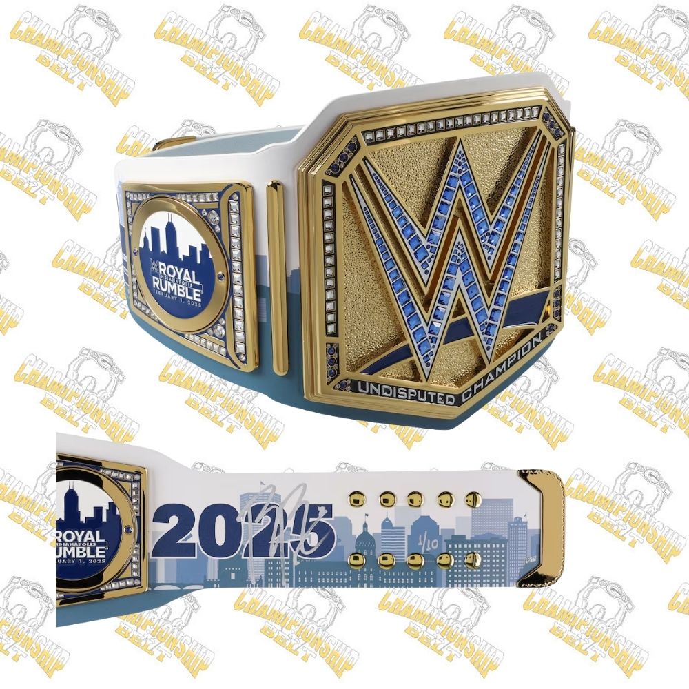 Roman Reigns Autographed Royal Rumble 2025 Replica Title Belt