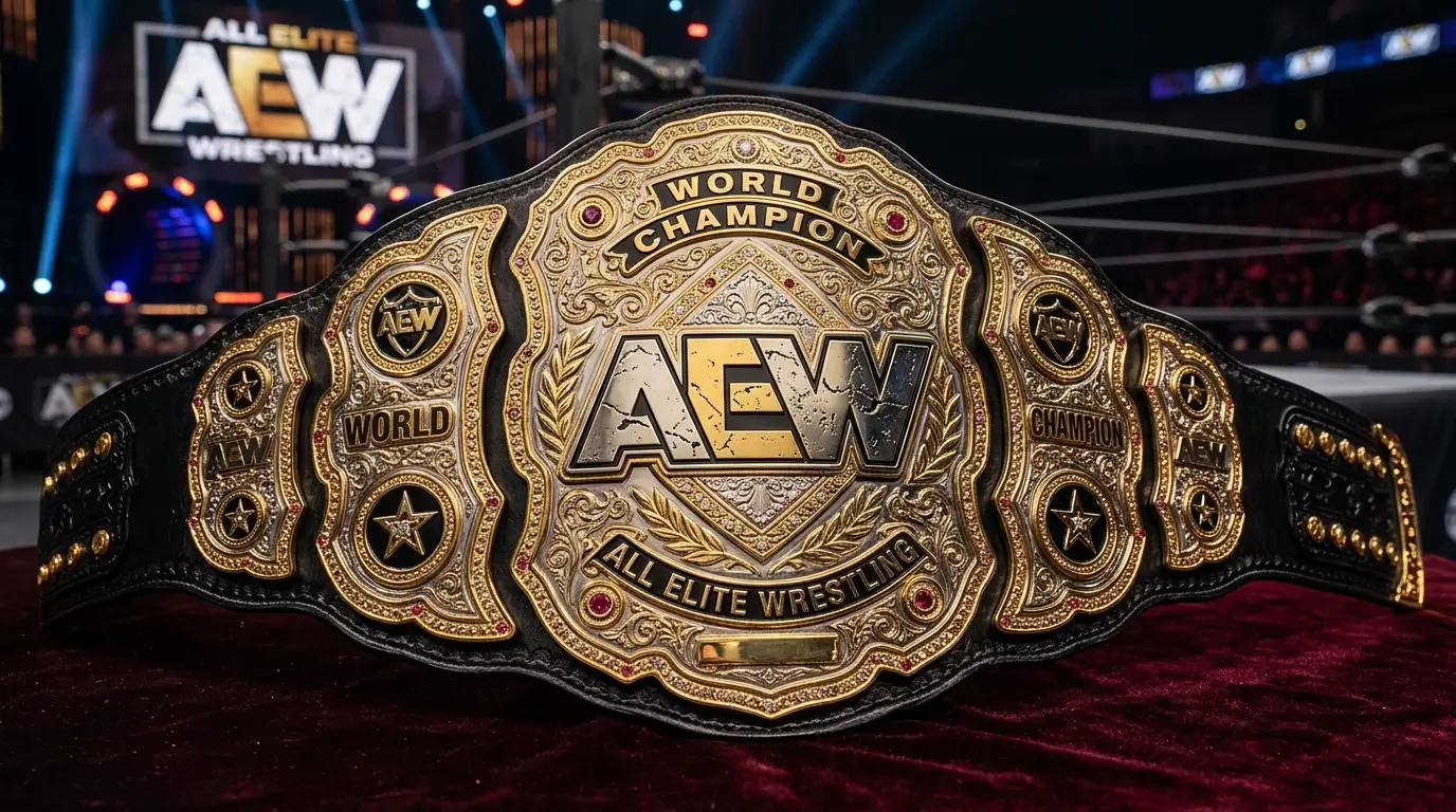 Buy Custom AEW Belt With Logo Worldwide