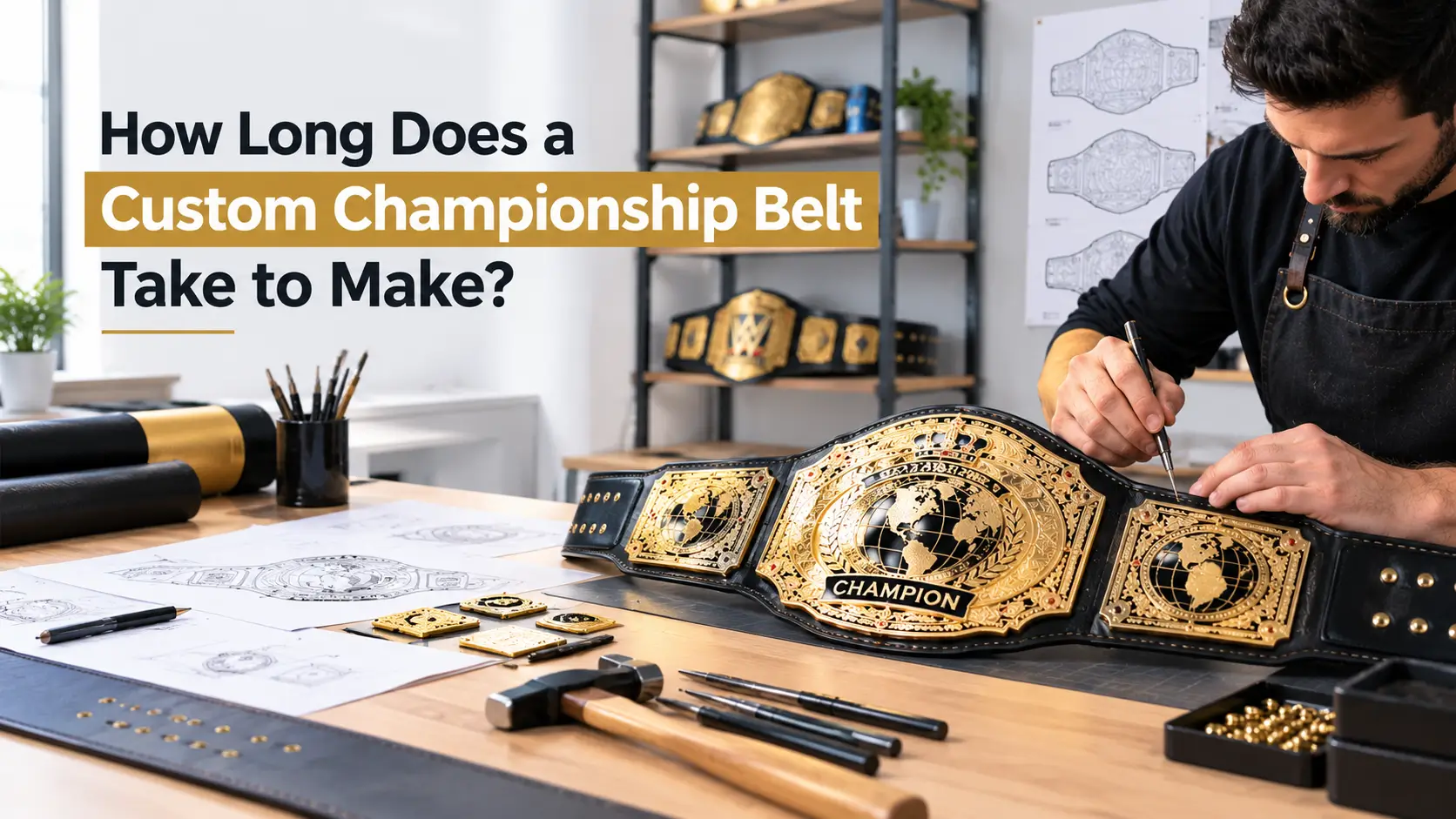 How long does a custom championship belt take to make